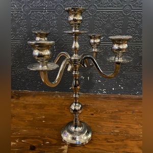 Que Folding 13.5” Polished Chrome Candelabra